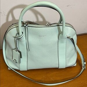 Light Blue Coach Bleecker Preston Two Way Satchel Bag